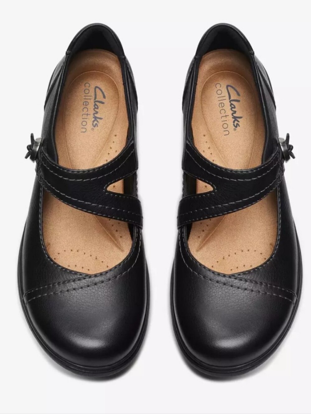 Clarks NEW Women's Size 8.5: Black Girls' Cross-Strap Mary Jane Dress Shoes